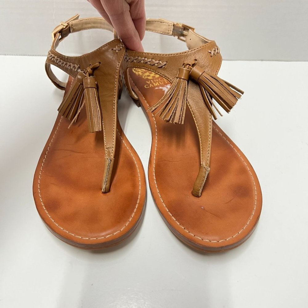Vince Camuto Leather Tassel Sandals "Mertle" SIZE 7.5(SALE)